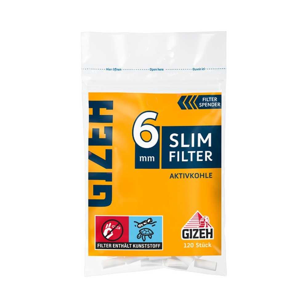 Filtre à cigarette avec charbon actif Gizeh Slim 6mm - Tabacs & Substituts