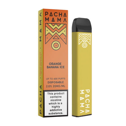 Disposable Pod "Orange Banana Ice" Pacha Mama 600 puffs 20mg Charlie's Chalk Dust Products