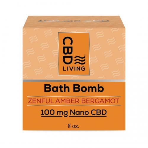 CBD Bath Bomb Amber Bergamot CBD Living Products
