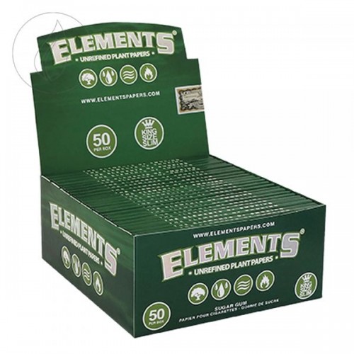 Elements King Size Slim Unrefined Plant Papers Box Elements Papers Produkte