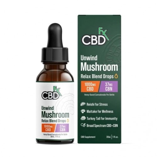 CBDfx Relax Blend Mushroom huile +CBN+CBD CBD FX Produits