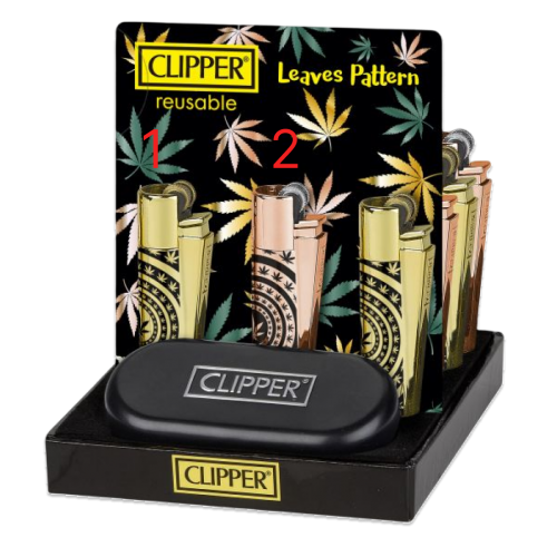 Clipper Metal Leaves Pattern Gold CMP11R Clipper Produits