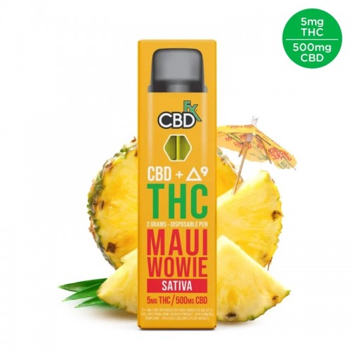 CBDfx THC Vape Pen Maui Wowie Sativa THC+ CBD CBD FX Produits