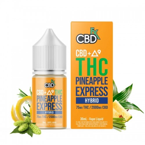 CBD+Delta-9 THC Vape Juice Pineapple Express Hybrid CBDfx CBD FX Produits