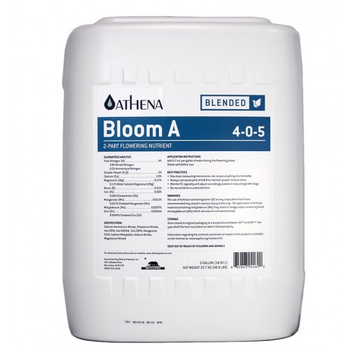 Athena Blended Bloom A 18.92 Litres (5Gal) Athena Nutrients Produits