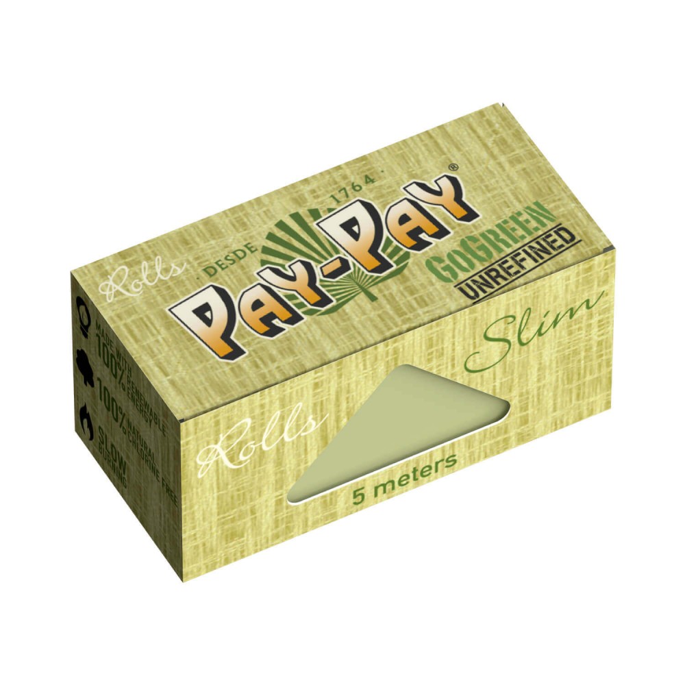 Feuille à rouler PAY PAY GO Green King Size Slim Rolls - Feuille à rouler