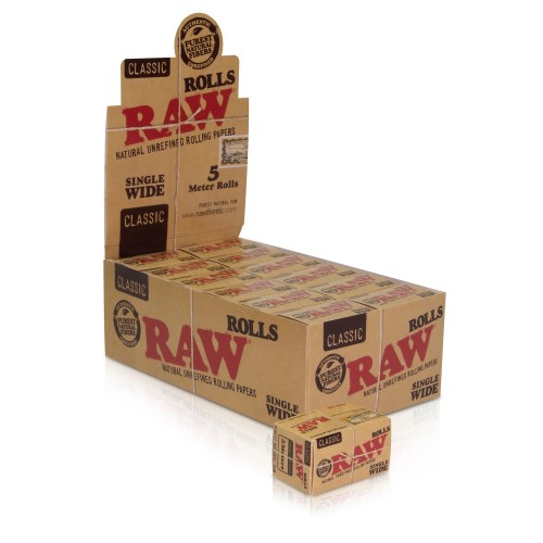 Carton de Raw Rolls single wide (24 pièces) RAW Feuille à rouler