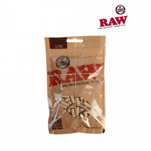 Raw Slim Filter aus Zellulose 6 mm RAW Tabak & Substitute