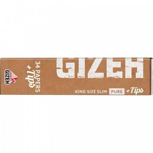 feuille à rouler GIZEH "Pure" King Size Slim + Tips Gizeh Feuille à rouler