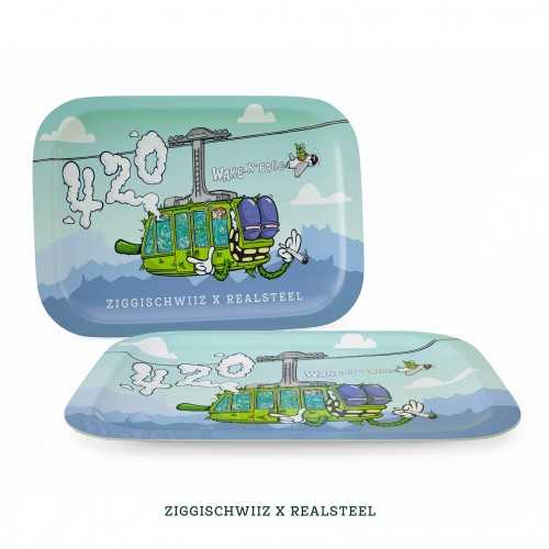 Rolling tray Small "Ziggi Schwiiz x Realsteel 420 Edition" Ziggi Rolling tray