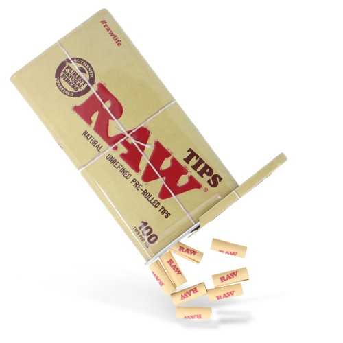 Raw Box of 100 Original Pre-rolled Filters RAW Filters